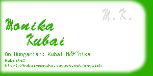 monika kubai business card